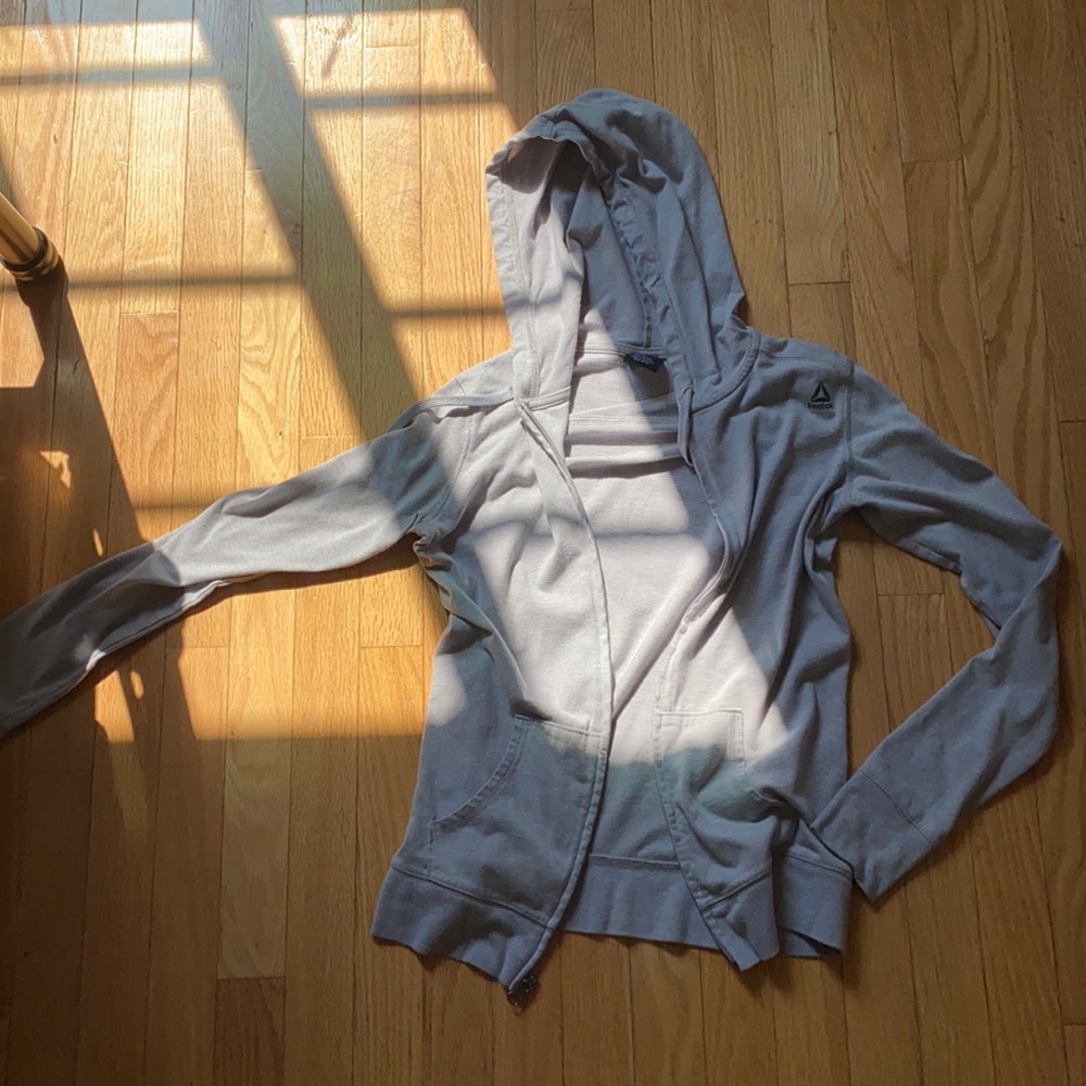 Grey Reebok Zip-Up Hoodie
